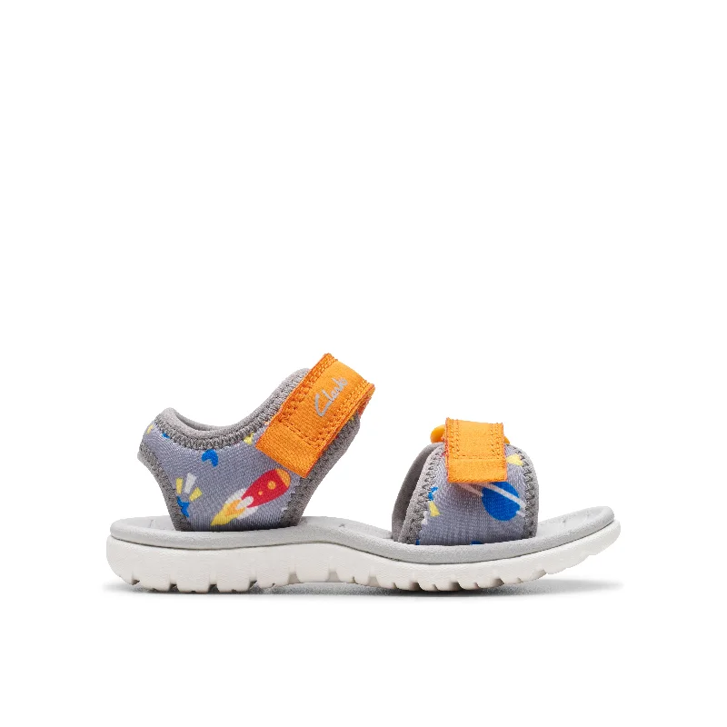 Clarks Surfing Tide T Boys Grey Rocket Water Friendly Sandal