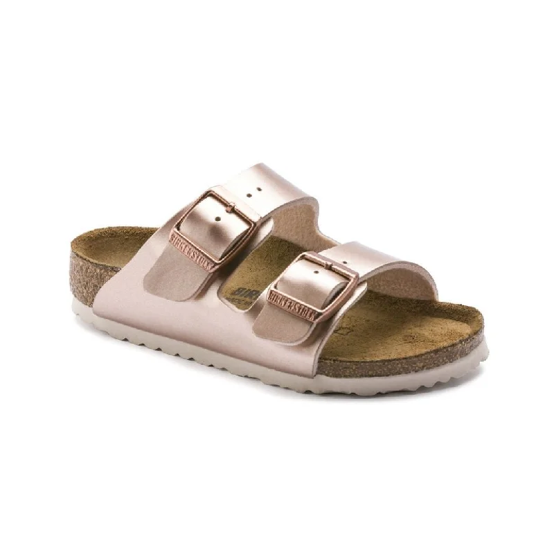 Birkenstock Arizona | Electric Metallic Copper Kids Sandals