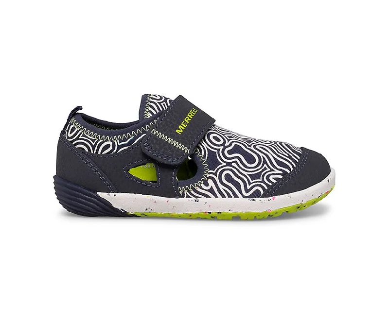 Merrell Bare Steps | Navy/Lime Toddler and Kids Sneakers