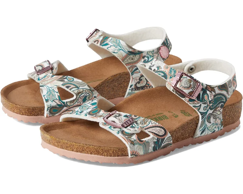 Birkenstock Rio Vegan | Paisley Light Rose Kids Sandals