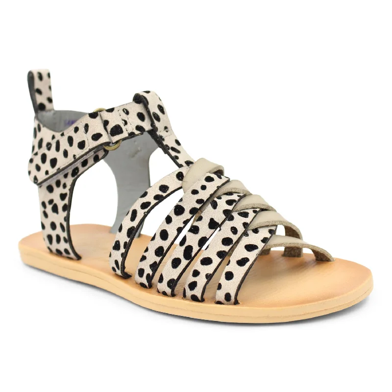 Blowfish Drizzle | White Sand Leopard Big Kid Sandals