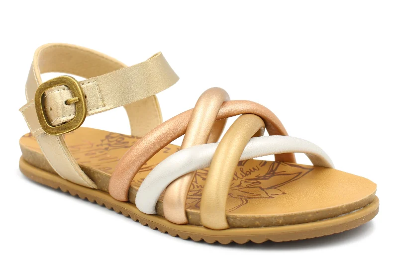 Blowfish Michaela | Silver/Rose Gold Toddler Sandals