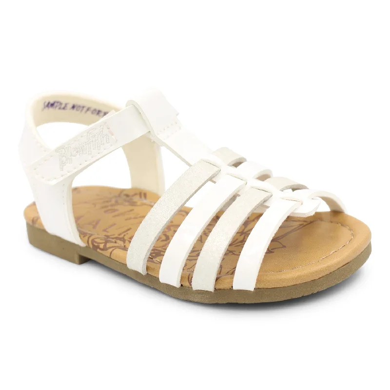 Blowfish Sachs | White Milano Patent Toddler Sandals