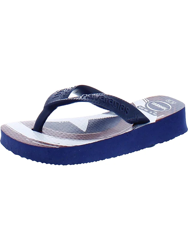 Boys Printed Slip On Thong Sandals