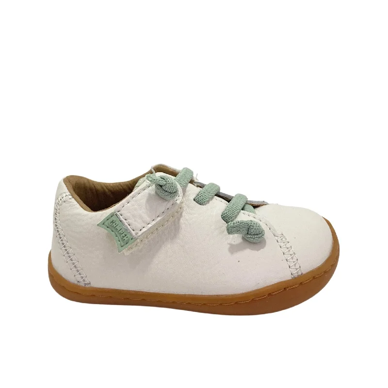 Camper Kids Shoes | Peu elastic laces | White & Green