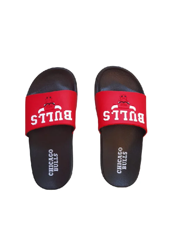 NBA Chicago Bulls Kids Red Unisex Sliders Sandals