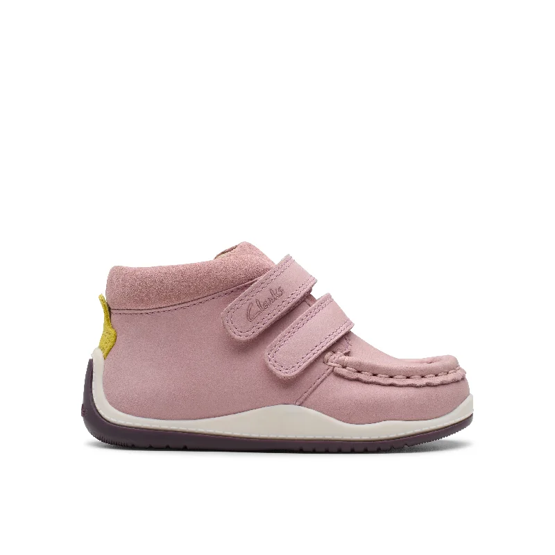 Clarks Noodle Play T Girls Dusty Pink Ankle Boot