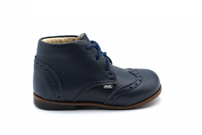 Emel Navy Wingtip Bootie