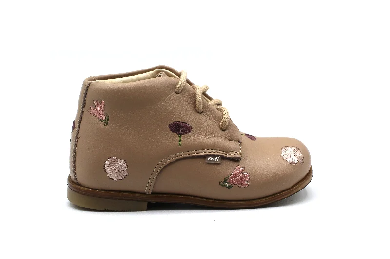 Emel Stone Taupe Embroidered Bootie