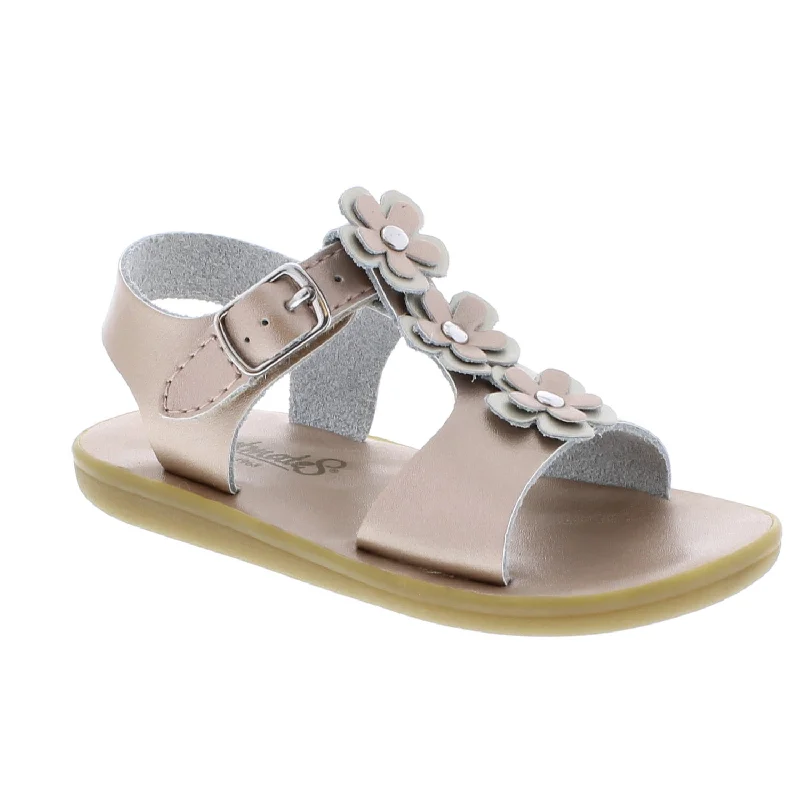 Footmates Eco-Jasmine | Rose Gold Microfiber Kids & Toddler Sandals