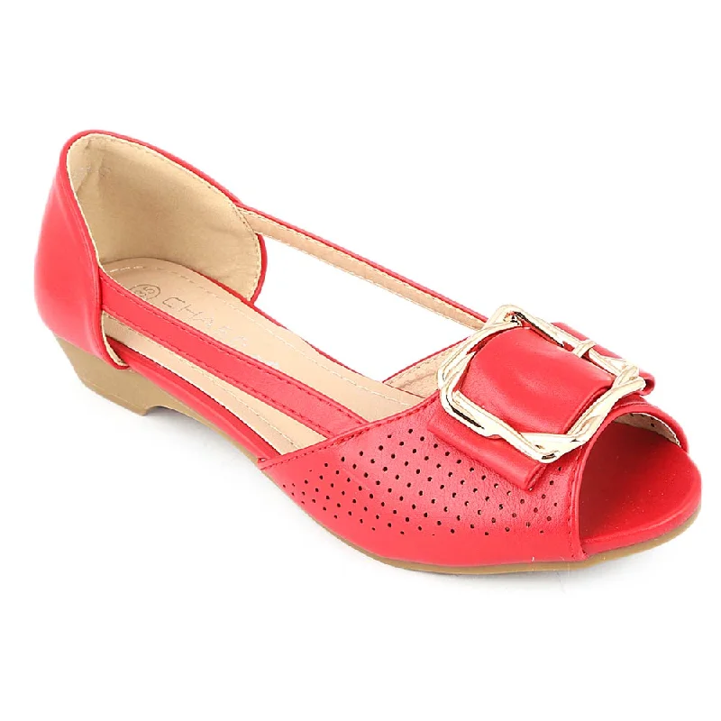 Girls Fancy Pumps - Red