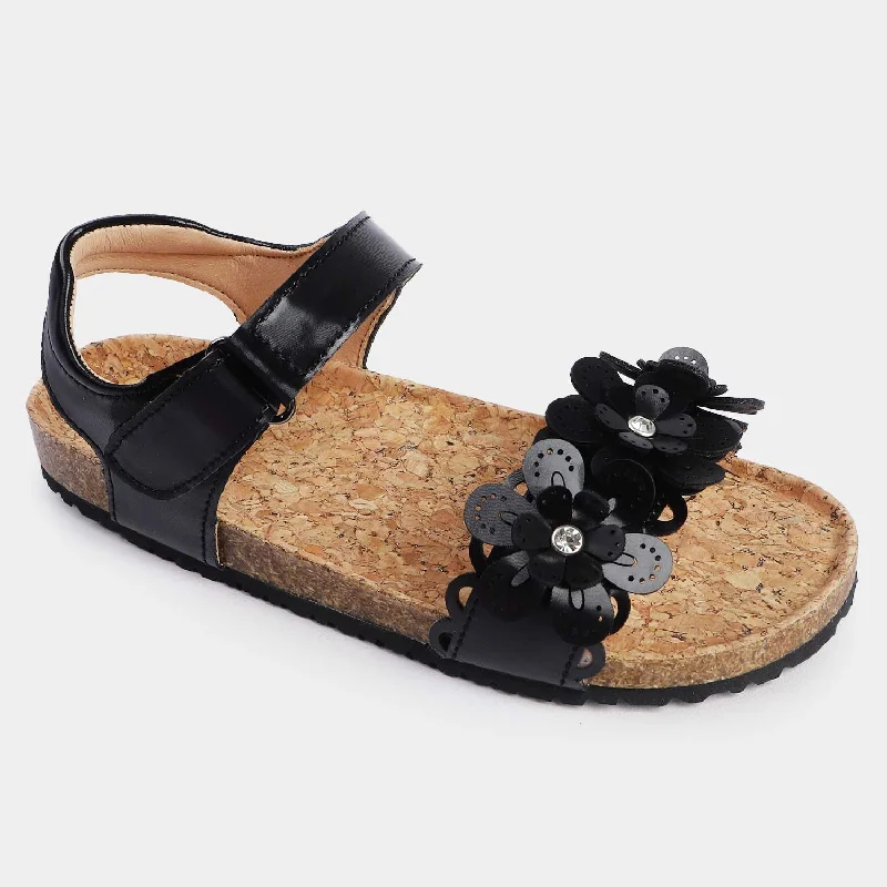 Girls Sandal 20-5-BLACK