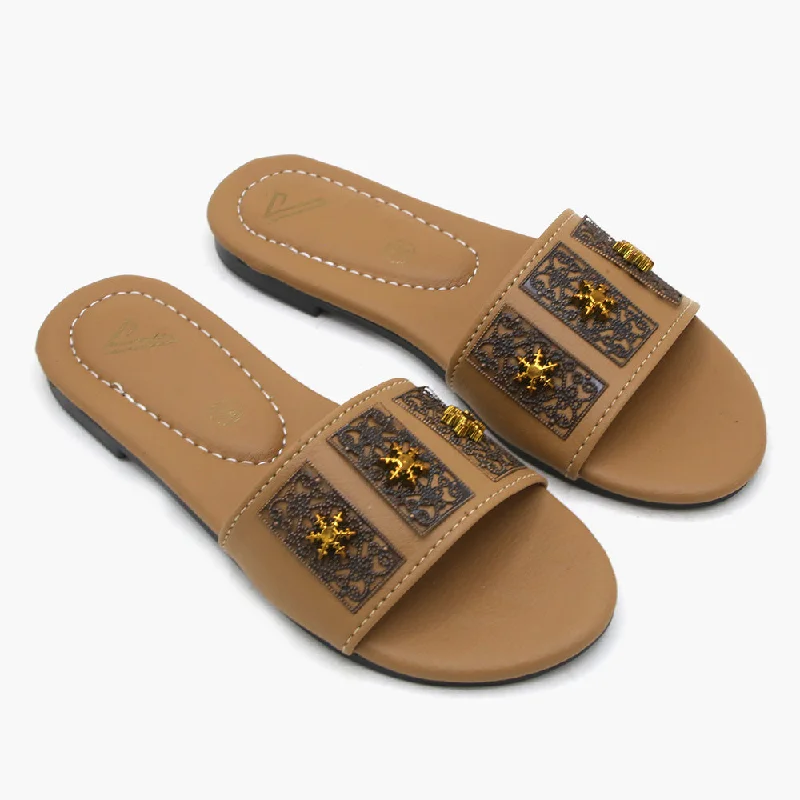 Girls Slipper - Fawn