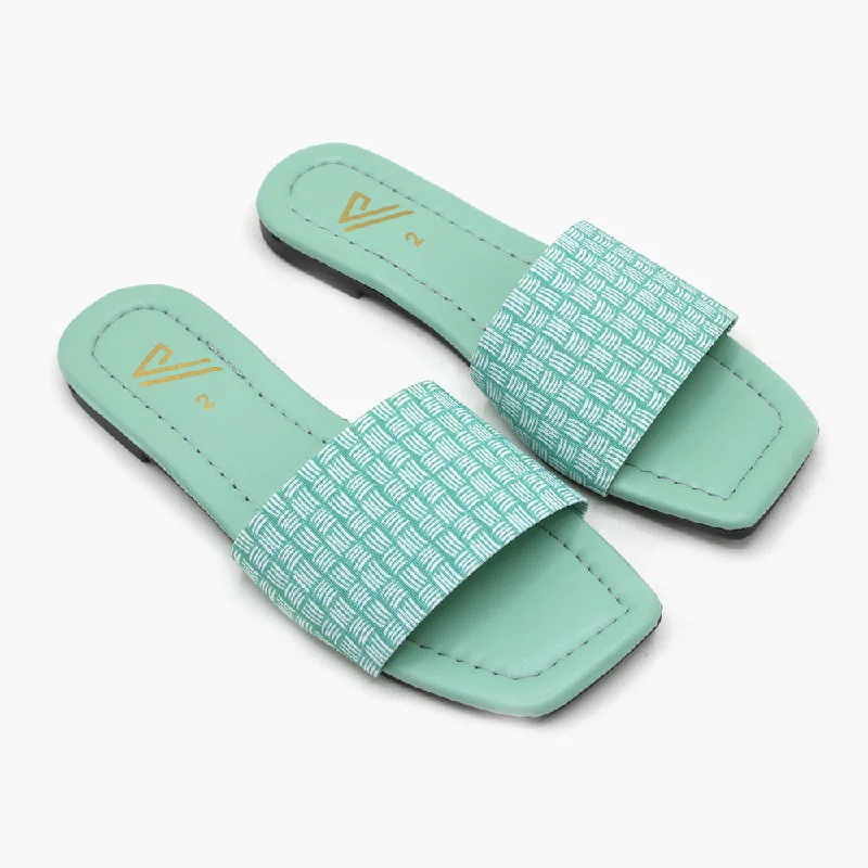 Girls Slipper - Green