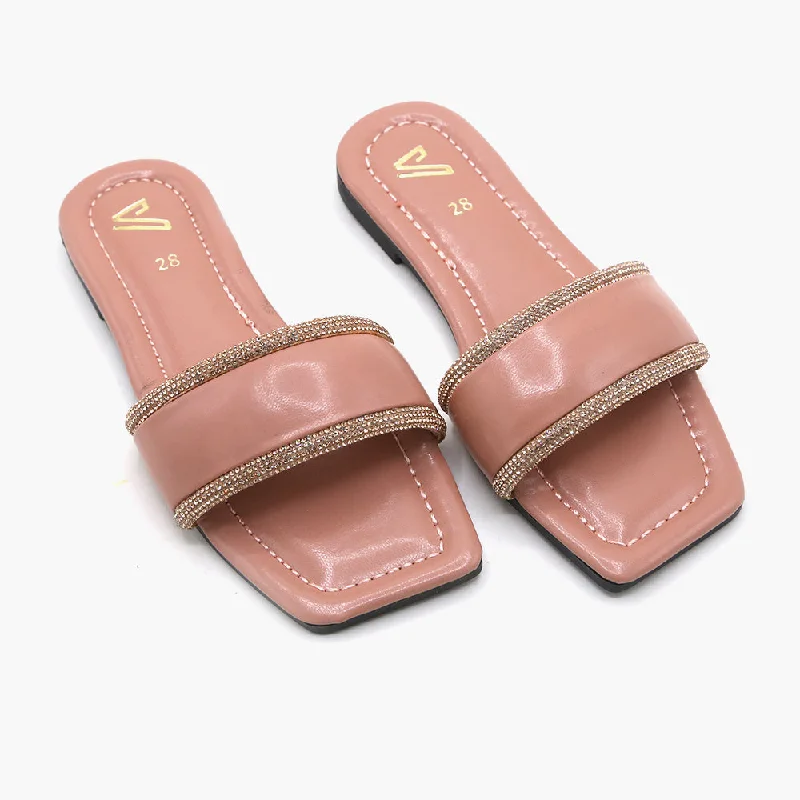 Girls Slipper - Peach