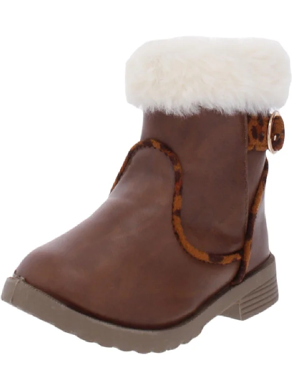 Girls Toddler Round Toe Mid-Calf Boots