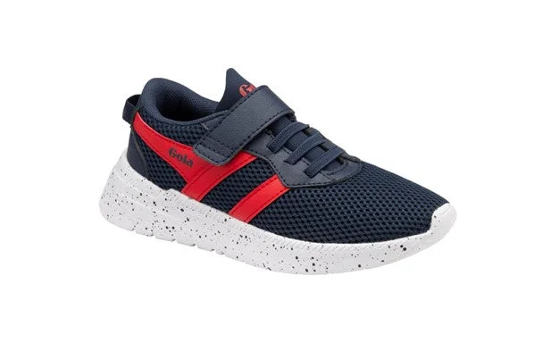 Gola Kids Trainers | Scorpion QF Velcro | Navy & Red