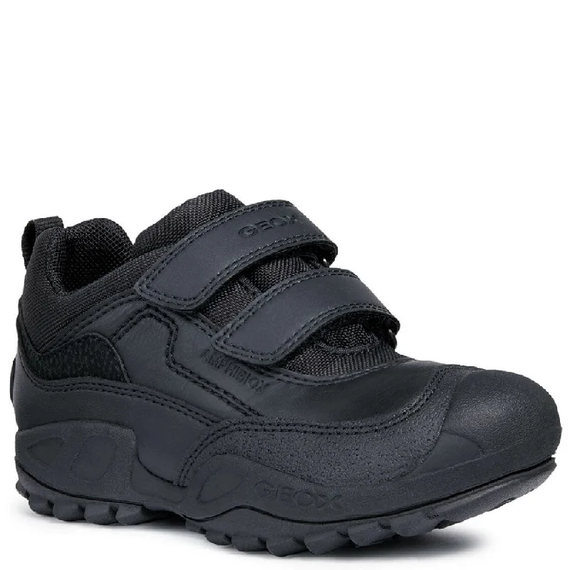 Geox J New Savage Boy B A Waterproof Touch Fastening Junior Trainers