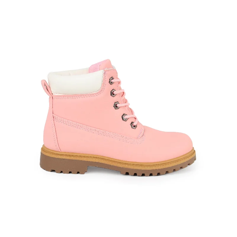 GIRLS CASUAL LACE-UP BOOTS