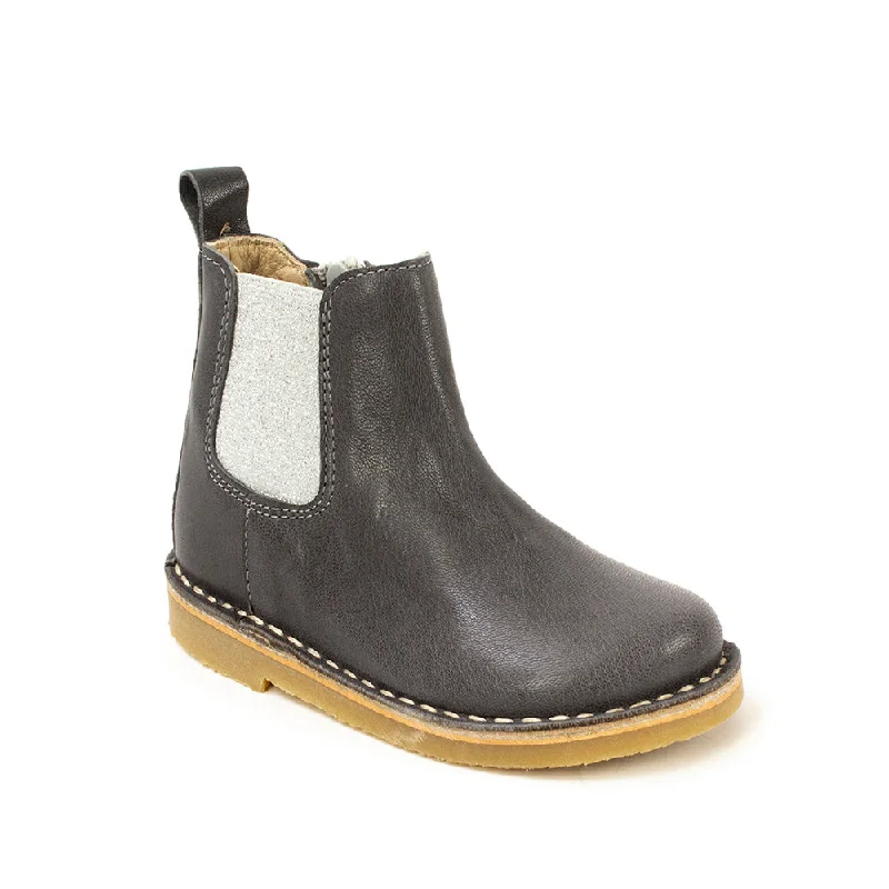 Petasil | Kaz Kids Chelsea Boot | Grey Lotus & Silver