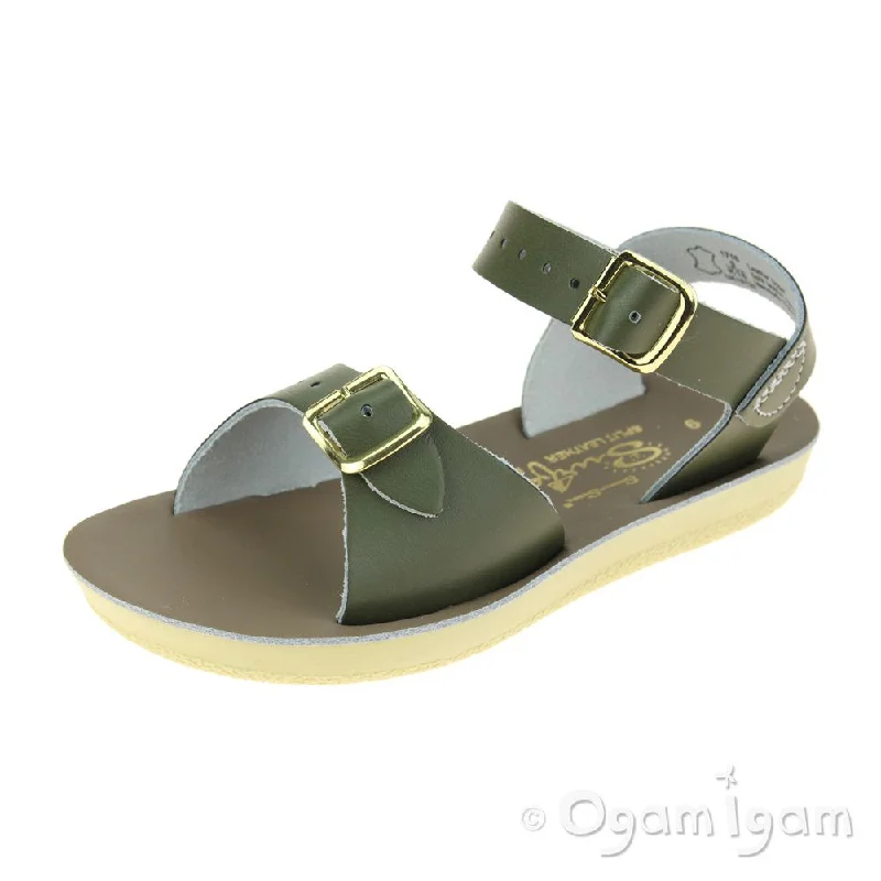 Salt-Water Surfer Boys Girls Olive Green Waterfriendly Sandal