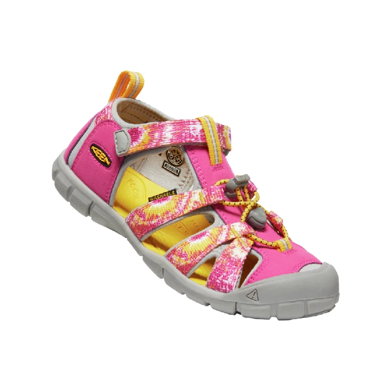 Keen Seacamp | Pink/Tie-Dye-Yellow Youth Sandals