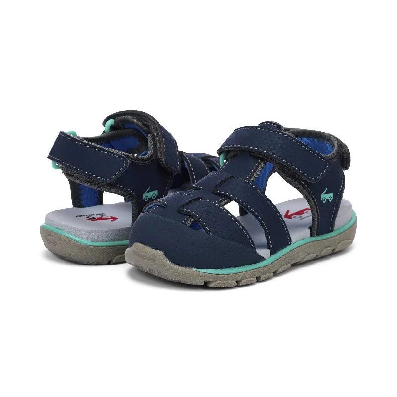 See Kai Run Cyrus Wilder | Navy Youth Sandals