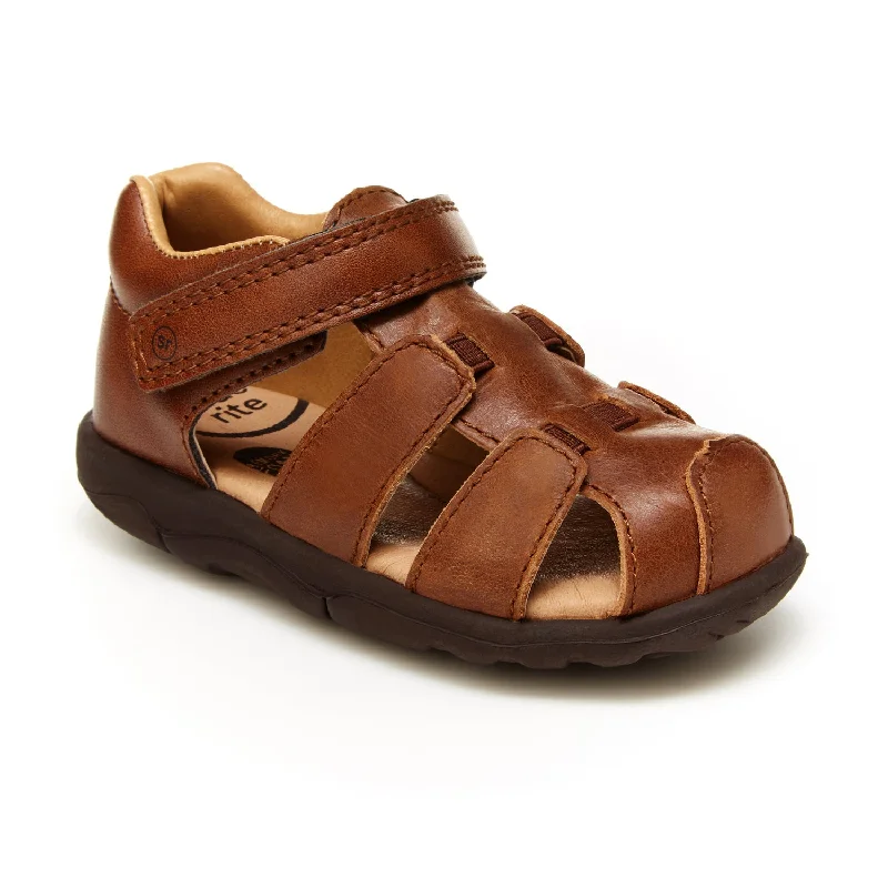 Stride Rite Archie | Brown Fisherman Toddler Kids Sandals