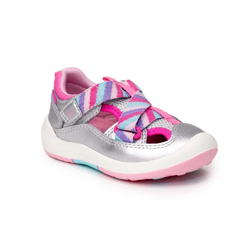 Stride Rite Surf | Silver/Rainbow Toddler Sandals