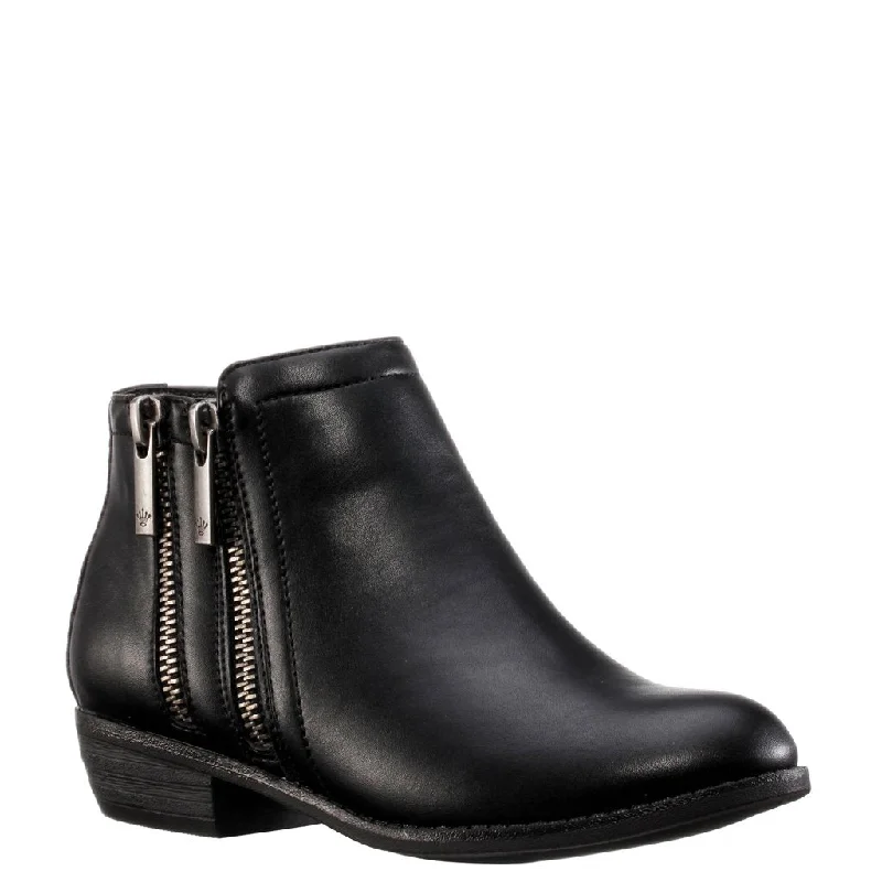 Kids Tabara Ankle Boot - Black Smooth