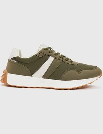 Tu khaki sporty stripe trainers