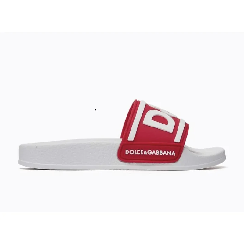 White & Red Logo Slides