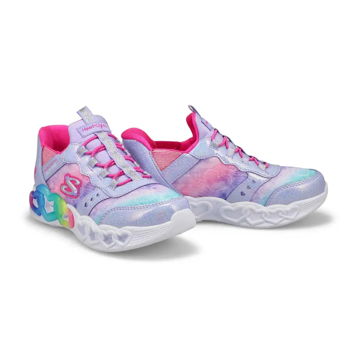 Youth Girls' Infinite Heart Lights - Lavender/Multi | Skechers