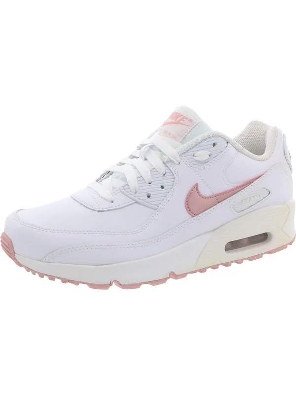 Air Max 90 Girls Leather Workout Athletic and Training Shoes