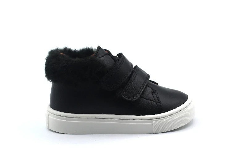 Atlanta Baby Fur Trim Velcro Baby Sneaker