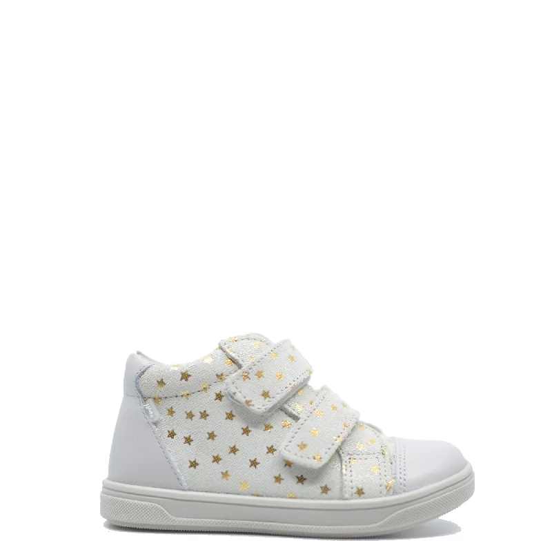 Emel Cream and Gold Star Baby Sneaker