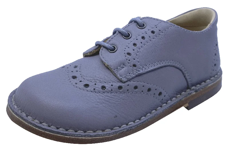 Eureka Boy's Grey Handcrafted Leather Oxford