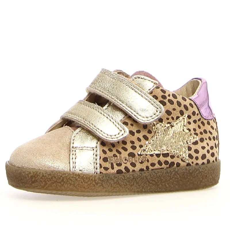 Falcotto Alnoite High Vl Girl's Casual Shoes - Glitter Pr Pony Platinum / Sa