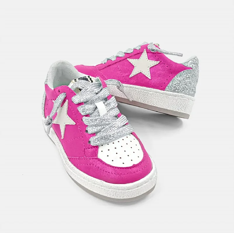 Girl's Paz Sneaker In Hot Pink