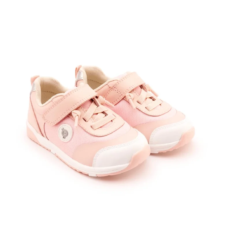 Girl's Team Kix Sneaker In Powder Pink/silver/white