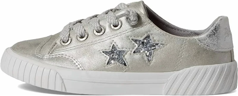 Girls' Wander Sneaker In Stone Pegasus/pearl