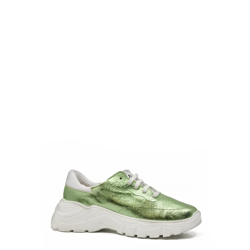 MAA Mint Leather and White Gauze Grandpa Sneaker