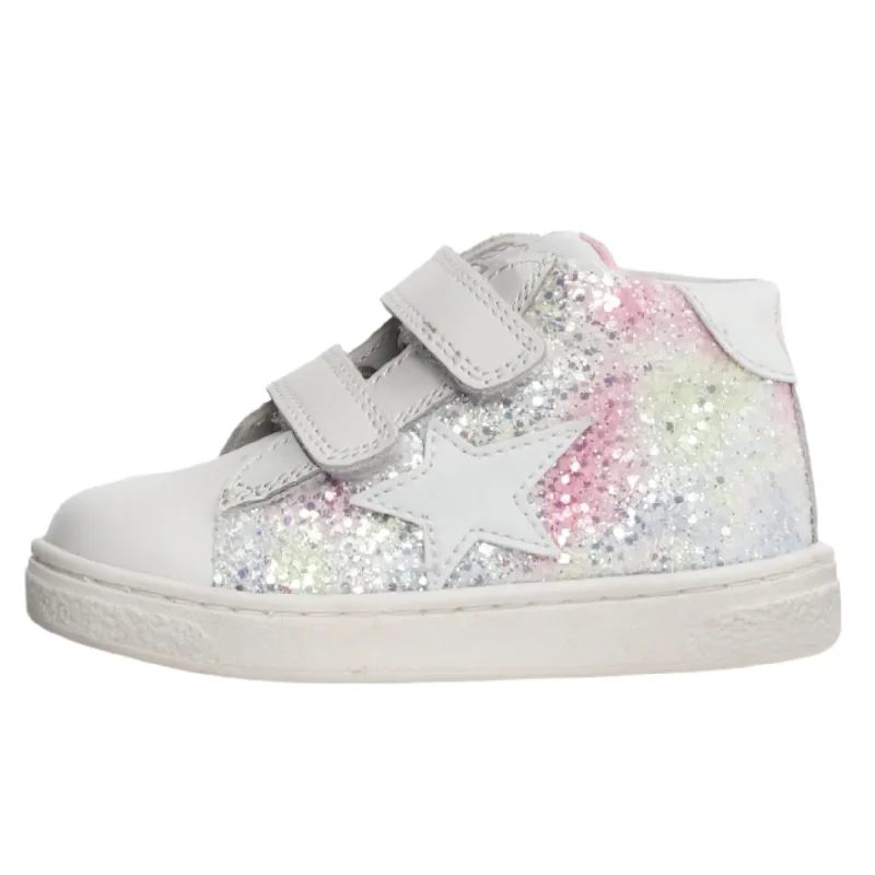 Naturino Pinn High Vl Girl's Casual Shoes - White/Multi