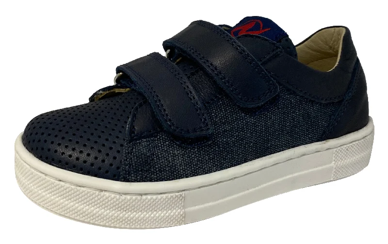 Naturino Girl's & Boy's Alassio Nappa Forata/Delavè/Nappa Fashion Sneakers - Navy