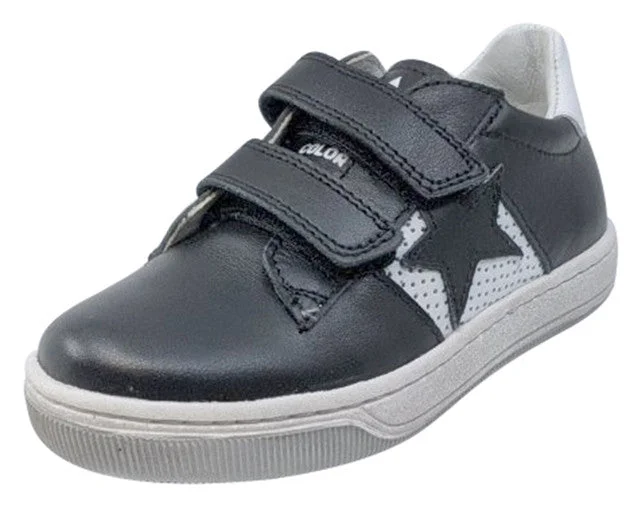 Naturino Boy's & Girl's Andy Vl Vit/Vit.Forato Sneakers, Nero/Bianco