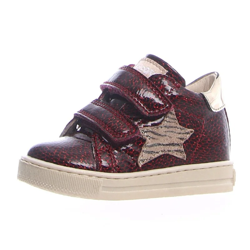 Falcotto Boy's & Girl's Sasha Vl Florida Shine/St. Zebra Fashion Sneakers - Lam Bordeaux/Platino