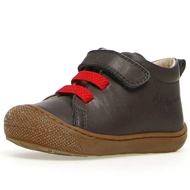 Naturino Girl's & Boy's Pichai Nappa Spazz. Sneakers - Anthracite/Red