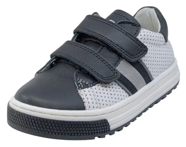 Naturino Girl's and Boy's Seam Vl Vit/Vit.Forato Sneakers, Nero-Bianco