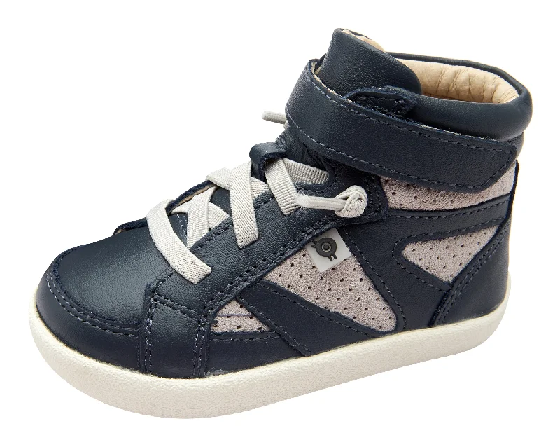 Old Soles Girl's & Boy's New Leader Sneakers - Navy/Grey Suede