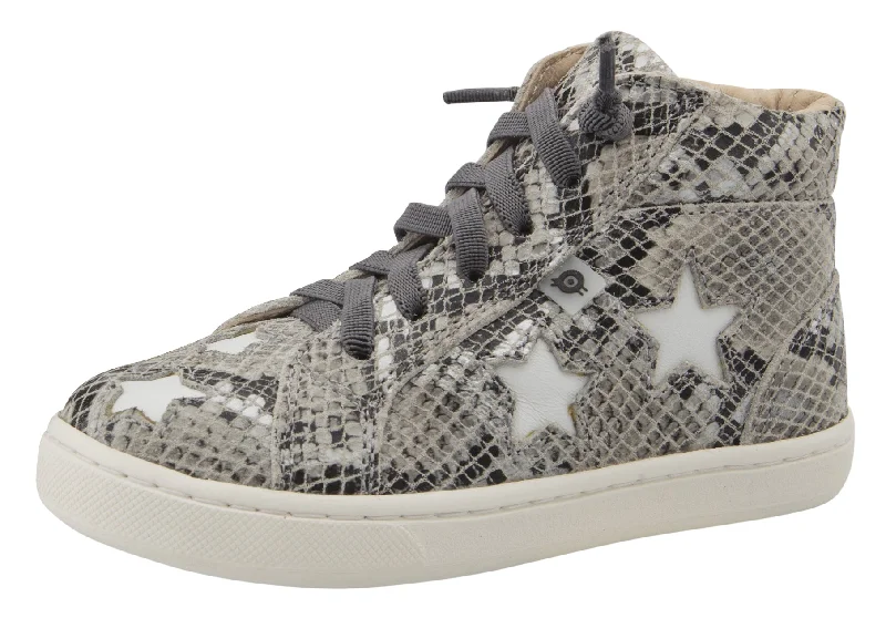 Old Soles Girl's & Boy's Starey High Top Sneaker - Grey Serp/Snow